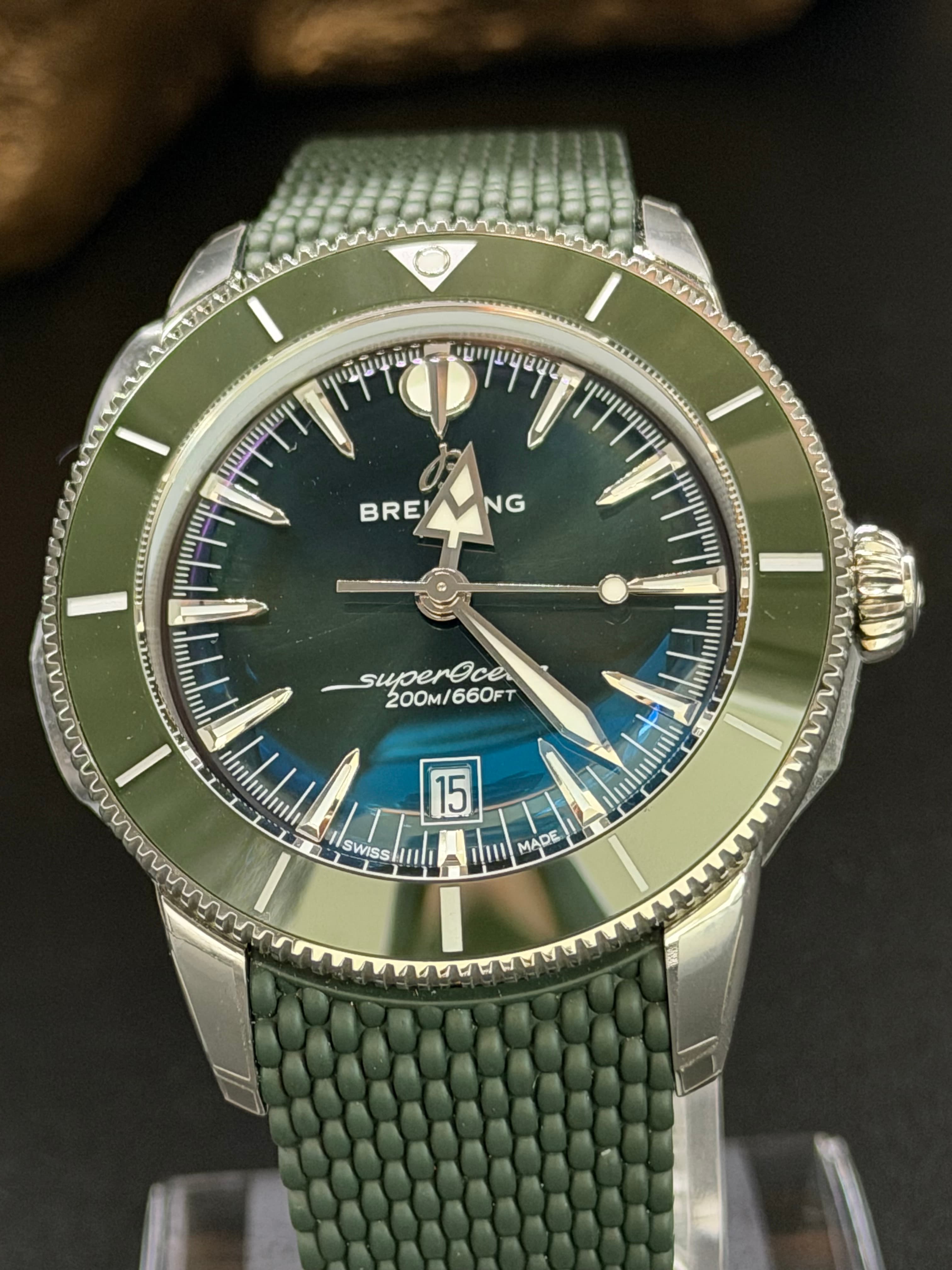 Breitling Superocean Heritage Green Dial / Band
