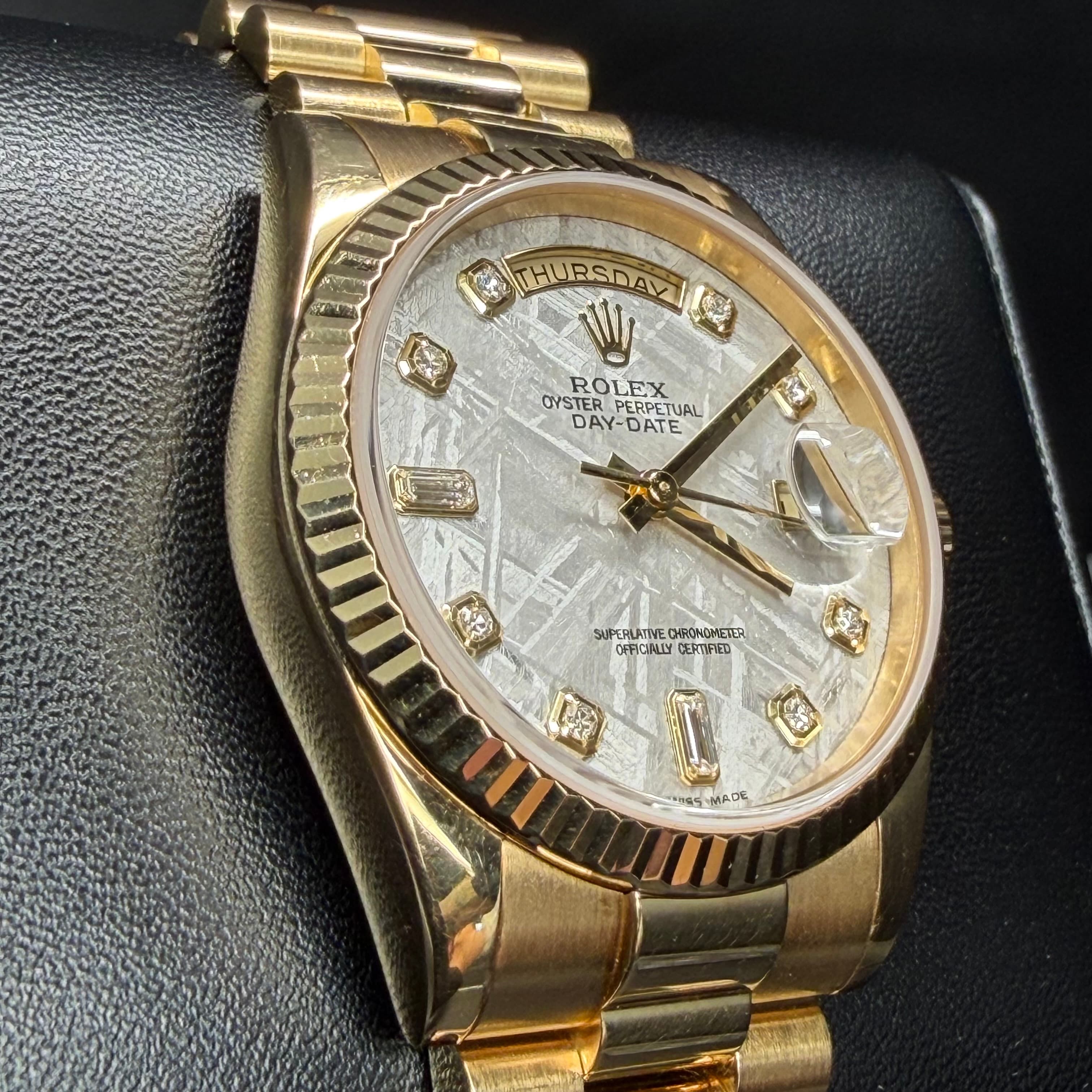 Rolex Day Date President Gold Meteorite Dial - view 6